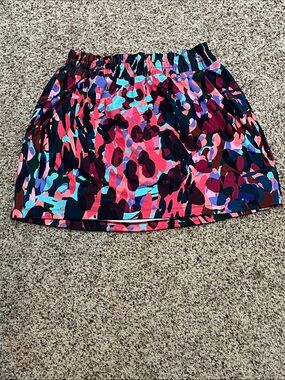 tek gear Multicolor Abstract Print Mini Skirt in Pink, Navy & Aqua